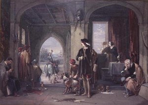 The Rivals Departure (wc na papíře) od George Cattermole