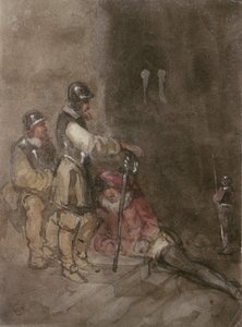 Neidentifikovaný historický předmět s vojáky od George Cattermole