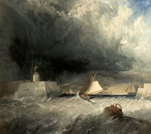 Whitby Harbour, Severní Yorkshire, 1836