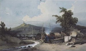Boat Dwellings, Macao, Čína od George Chinnery