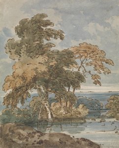 Stromy u řeky od George Chinnery