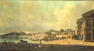 Pohled na Macao od George Chinnery