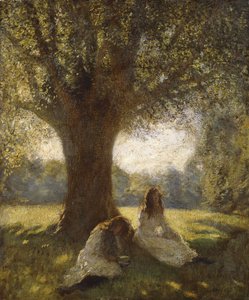 A Shady Spot, cca 1920 (olej na plátně) od George Clausen