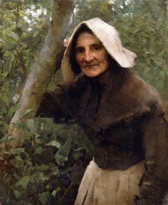 A Toiler Still; Stará žena, Severní Lincolnshire od George Clausen