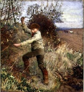 Chlapec stříhá živý plot, 1890 od George Clausen