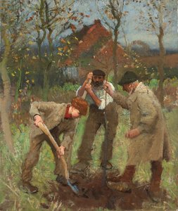 Zasazení stromu (olej na plátně) od George Clausen