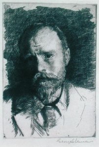 Autoportrét, kolem roku 1895 (lept) od George Clausen