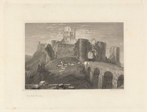 Hrad Corfe, Dorsetshire od George Cooke