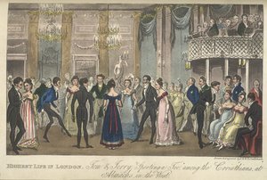 Taneční sál, „Život v Londýně atd.“, od Pierce Egana od George Cruikshank