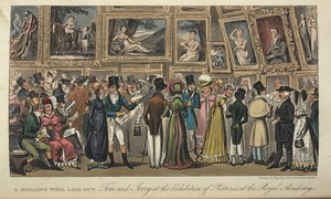 „Šilinková studna. Tom a Jerry na výstavě obrazů v Královské akademii, Život v Londýně atd., Pierce Egan od George Cruikshank