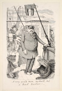 Velmi dobrý muž, bezpochyby, ale Bad Sailor!, hospoda. 1845 od George Cruikshank