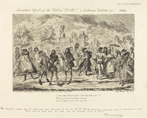 Očekávané účinky „stávky“ krejčích od George Cruikshank