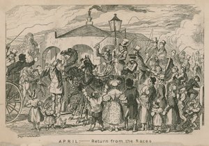 Duben - Návrat ze závodů od George Cruikshank