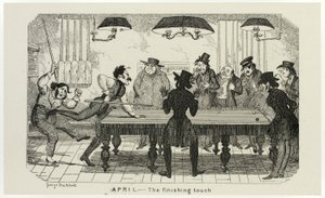 Duben - Dokončovací práce od leptů George Cruikshanka po komiksové almanachy: 1835-1853 od George Cruikshank