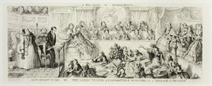 Jak by to mělo být aneb Dámy soudí opovrženíhodného darebáka za "porušení slibu" z ocelorytu George Cruikshanka do komiksových almanachů: 1835-1853 od George Cruikshank