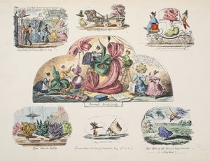 Bonnet Building, hospoda. 1828 (ručně kolorovaná rytina) od George Cruikshank