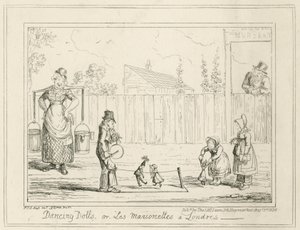 Tančící panenky nebo Les Marionettes a Londres od George Cruikshank