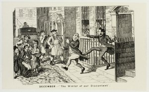 Prosinec - "Zima naší nespokojenosti" z ocelorytu George Cruikshanka do komiksových almanachů: 1835-1853 od George Cruikshank