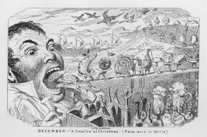 Prosinec, Vlaštovka o Vánocích (rytina) od George Cruikshank