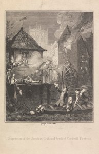 Disperze Jacobite Clubu a smrt Cordwell Firebras od George Cruikshank