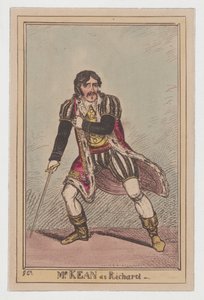 Edmund Kean jako Richard III, ca. 1814, ca. 1814. od George Cruikshank