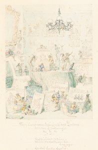 Vílí znalci prohlížející sbírku kreseb pana Fredericka Lockera od George Cruikshank