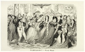 Únor - První výtisk z ocelorytu George Cruikshanka do komiksových almanachů: 1835-1853 od George Cruikshank