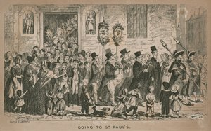 Jít do katedrály svatého Pavla v Londýně od George Cruikshank