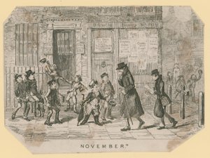 Noc Guye Fawkese od George Cruikshank