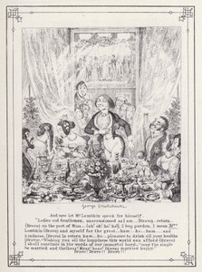 Ilustrace pro Bakalářskou vlastní knihu aneb Pokrok pana Lambkina (Gent) (rytina) od George Cruikshank