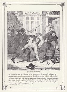 Ilustrace pro Bakalářskou vlastní knihu aneb Pokrok pana Lambkina (Gent) (rytina) od George Cruikshank