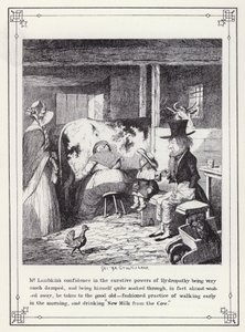 Ilustrace pro Bakalářskou vlastní knihu aneb Pokrok pana Lambkina (Gent) (rytina) od George Cruikshank