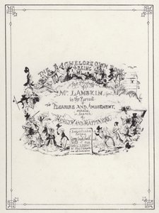 Ilustrace pro Bakalářskou vlastní knihu aneb Pokrok pana Lambkina (Gent) (rytina) od George Cruikshank