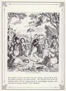Ilustrace pro Bakalářskou vlastní knihu aneb Pokrok pana Lambkina (Gent) (rytina) od George Cruikshank