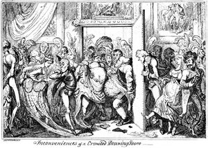 Nepříjemnost přeplněného salonu, 1818. od George Cruikshank