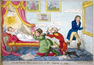 „Nečinné vyšetřování nebo špionážní D-sklo“, 1813 od George Cruikshank