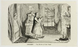 Leden - Zrození roku od ocelových leptů George Cruikshanka po komiksové almanachy: 1835-1853 od George Cruikshank