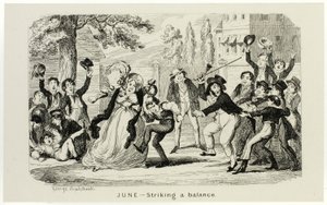 Červen - Hledání rovnováhy od ocelových leptů George Cruikshanka po komiksové almanachy: 1835-1853 od George Cruikshank