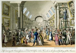 Velká galerie Louvru - v knize "Life in Paris" Davida Careyho, Londýn od George Cruikshank
