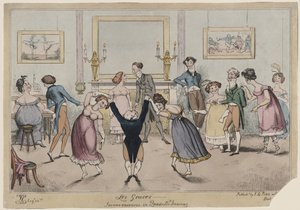 Les Graces, Nepříjemnosti v tanci Quadrille od George Cruikshank