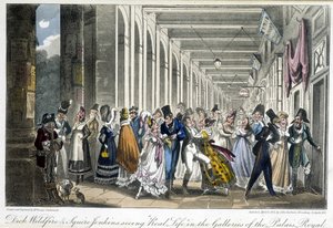 Les galeries du Palais Royal - v „“Život v Paříži”” od Davida Careyho, Londýn od George Cruikshank