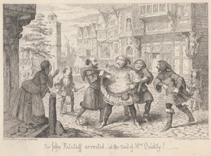 Londýn. Ulice: „Henry IV část II“, dějství II, scéna I od George Cruikshank