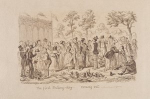 Mayhews Great Exhibition of 1851: The First Shilling Day – Coming Out, 1851 od George Cruikshank