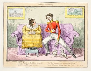 Lov peněz, 1835 (ručně kolorovaná rytina) od George Cruikshank