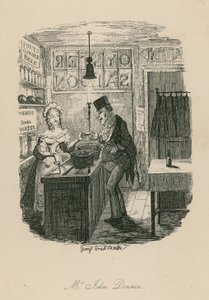Pan John Dounce, postava ze Sketches od Boze (Charles Dickens) od George Cruikshank
