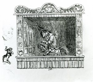 Pan Punch na koni Hectora od George Cruikshank