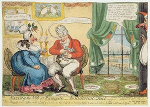 Nosing the Nob v Ramsgate, 1821 od George Cruikshank