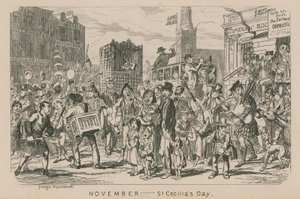 listopad - Den svaté Cecílie od George Cruikshank