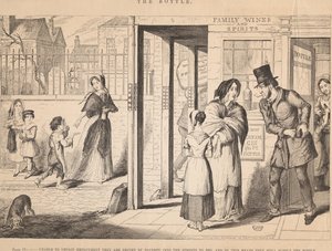 Obrázek IV: Nemohou najít práci, a tak je chudoba žene na ulici, kde žebrají od George Cruikshank