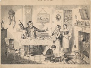 Obrázek I, Láhev se poprvé vytahuje od George Cruikshank